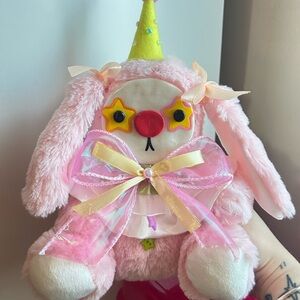 Pink Plush Bunny with Party Hat